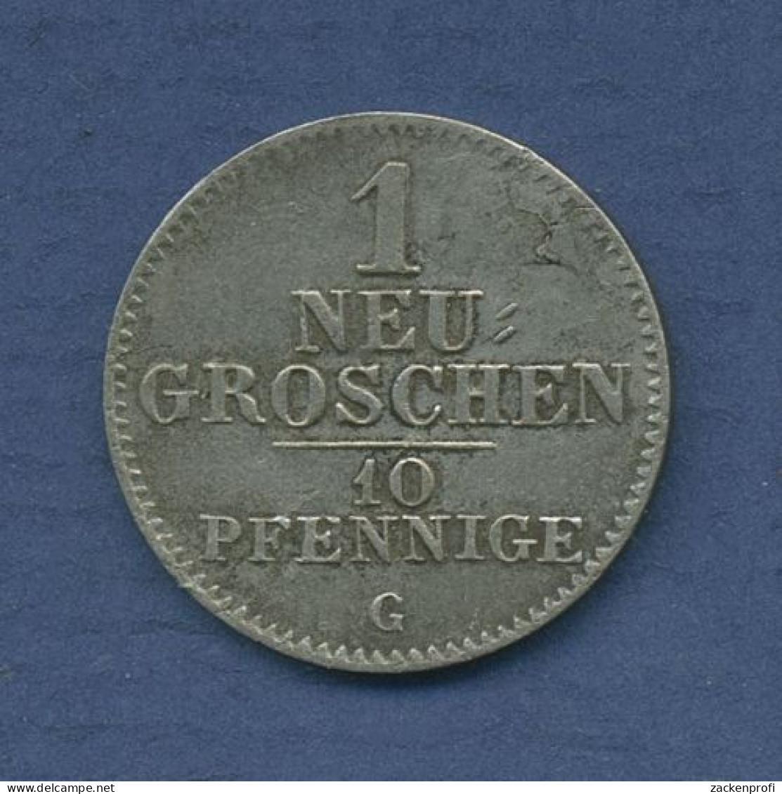 Sachsen 1/2 Neugroschen 1842 G, Friedrich August II., J 81 Vz (m3957) - Groschen & Andere Kleinmünzen