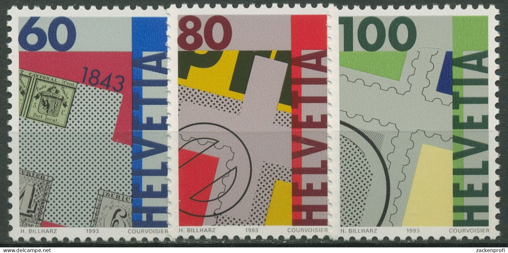 Schweiz 1993 150 Jahre Briefmarken 1496/98 Postfrisch - Nuevos