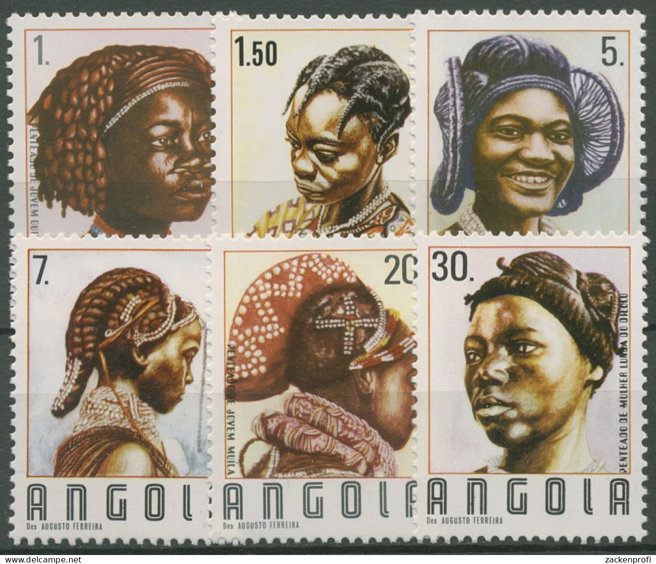 Angola 1987 Frisuren Aus Verschiedenen Provinzen 758/63 Postfrisch - Angola