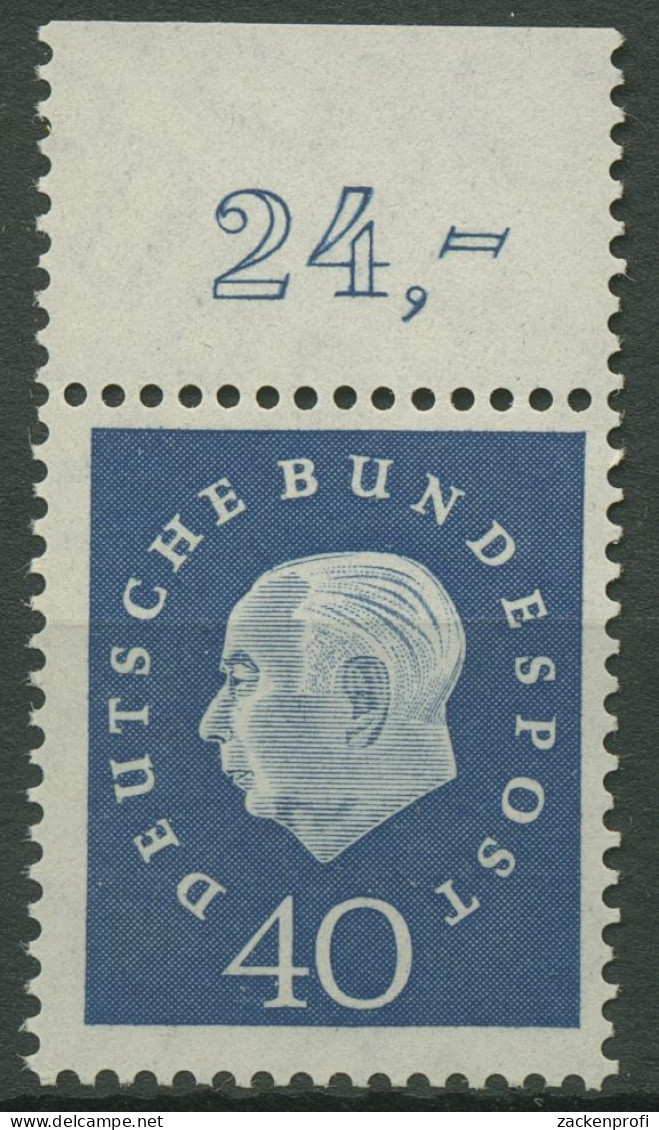 Bund 1959 Heuss Medaillon Bogenmarken Oberrand 305 OR Postfrisch - Ungebraucht