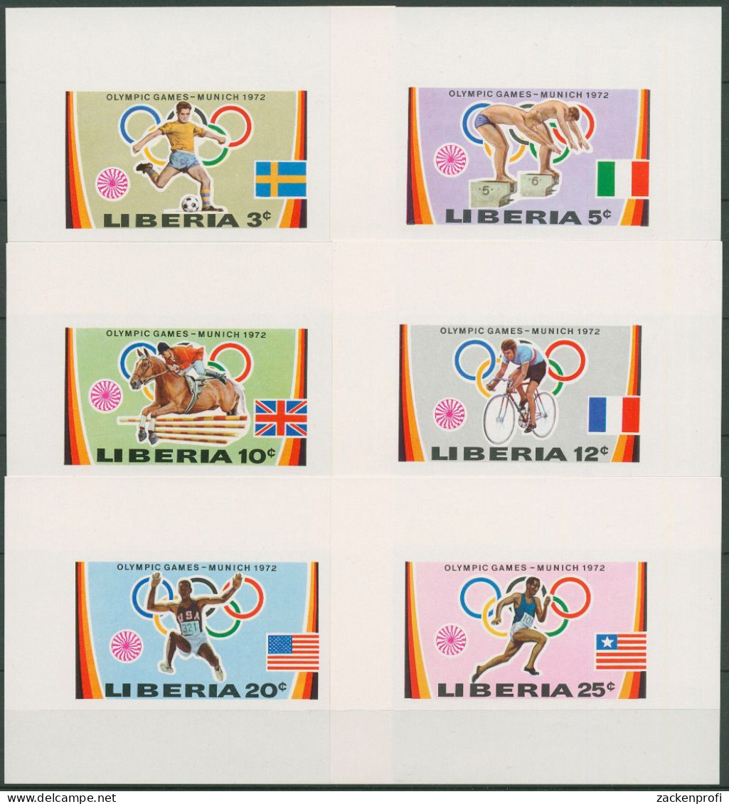 Liberia 1972 Olympische Sommerspiele München 826/31 B Postfrisch (C62463) - Liberia