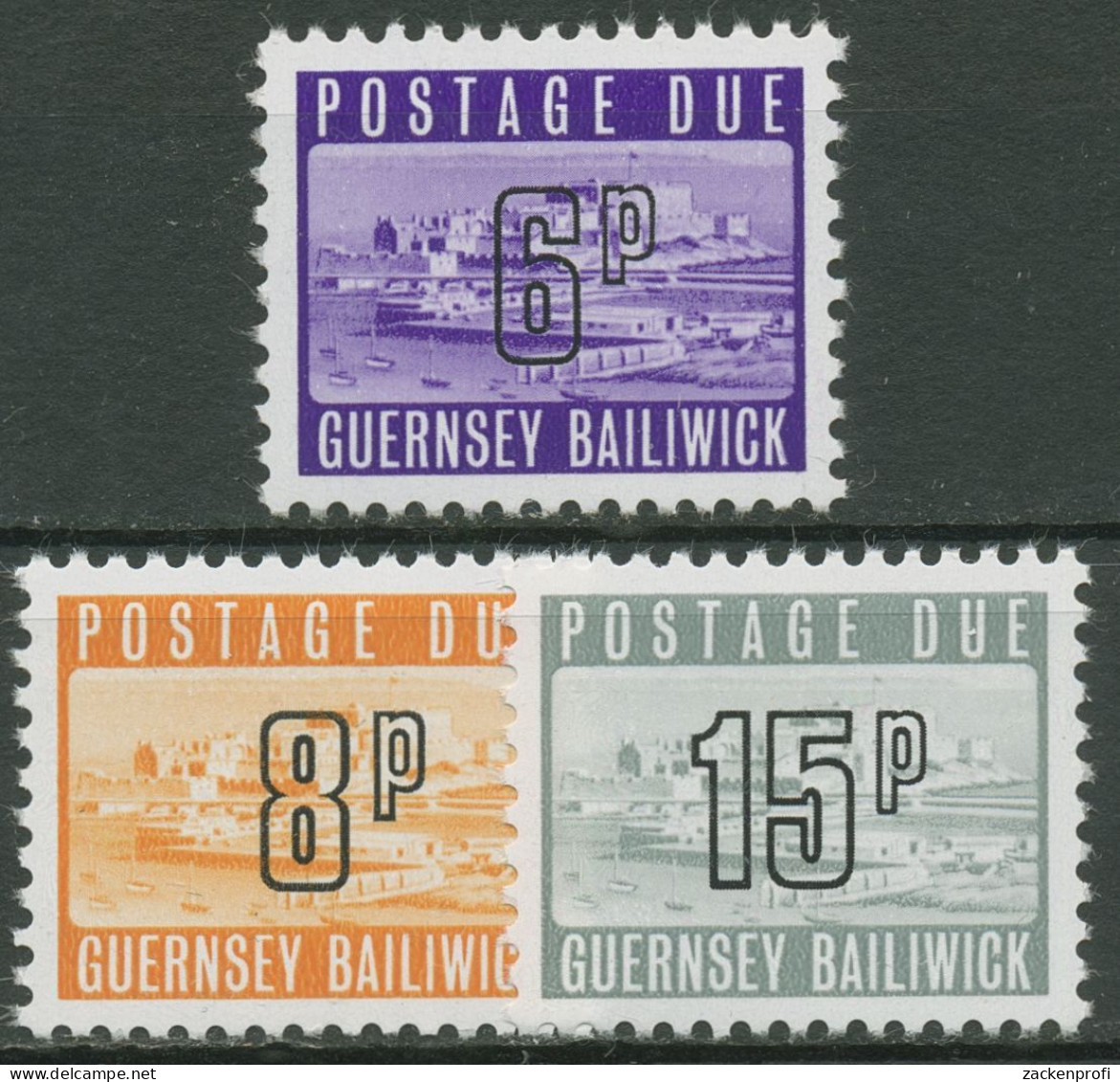 Guernsey Portomarken 1975/76 Schloß Cornet P 15/17 Postfrisch - Guernsey