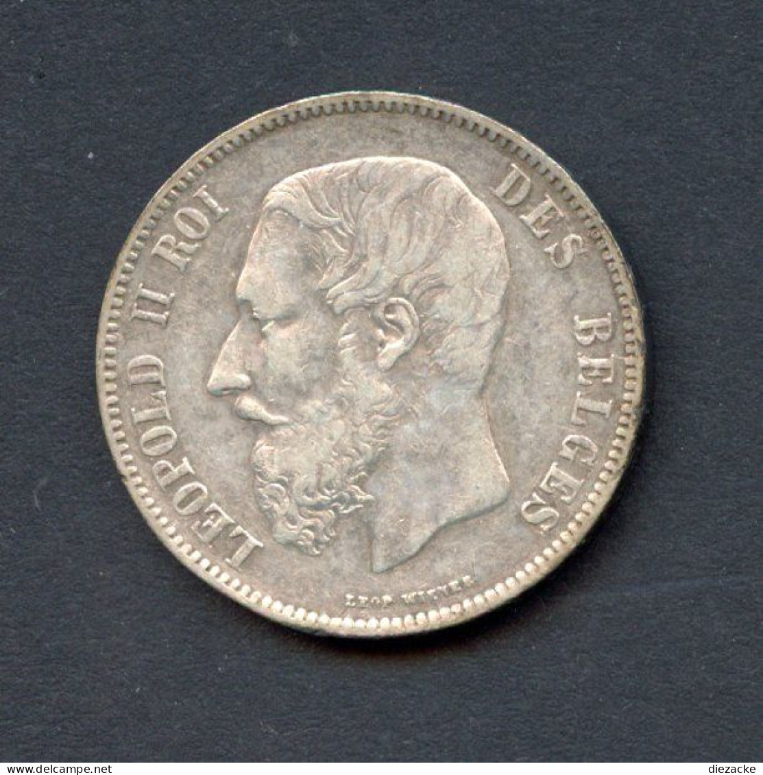 Belgien 1873 5 Franc Leopold II. (Fok13/5 - Unclassified