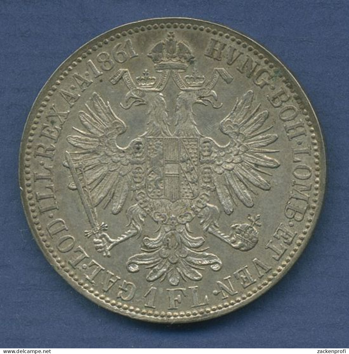 Österreich Gulden 1861 A, Franz Joseph I., J 328 Vz (m3969) - Autriche