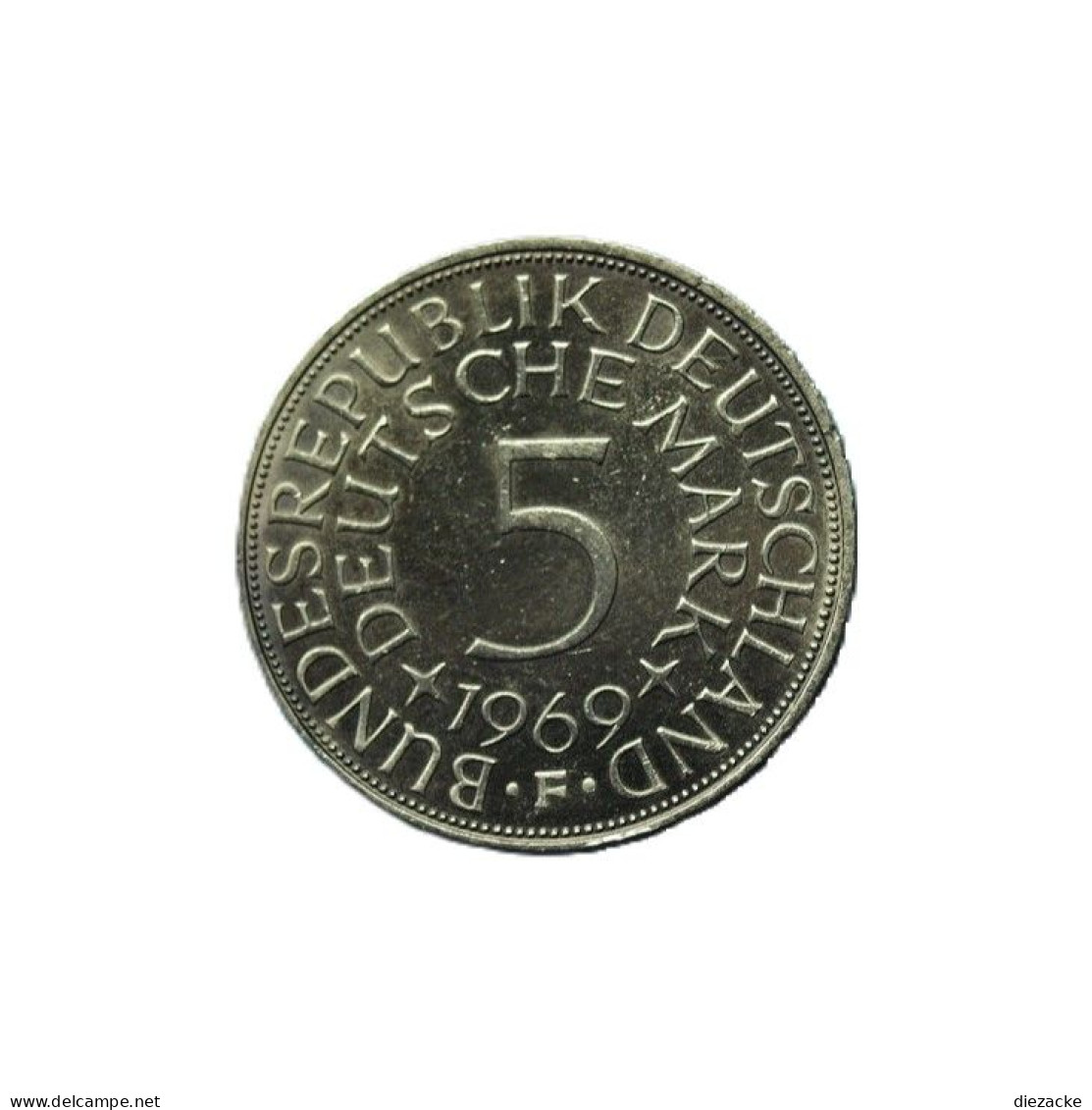 Bund 1969 F 5 DM Silberadler ST (EM014 - 5 Marcos