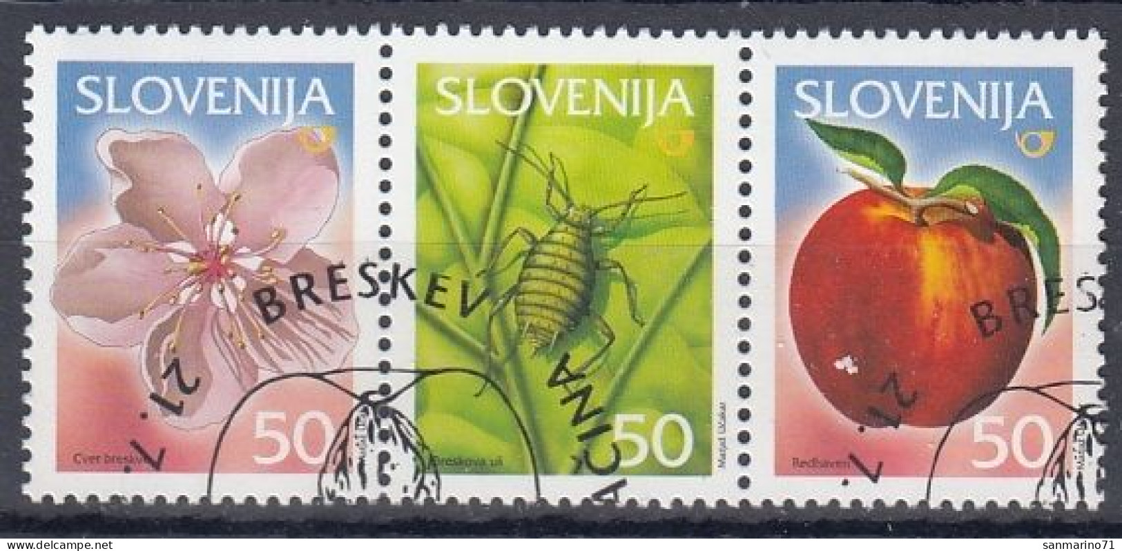 SLOVENIA 360-362,used,hinged - Fruits