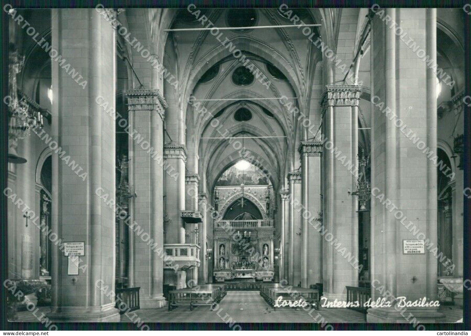 Ancona Loreto Basilica PIEGA FG Foto Cartolina HB4811 - Ancona