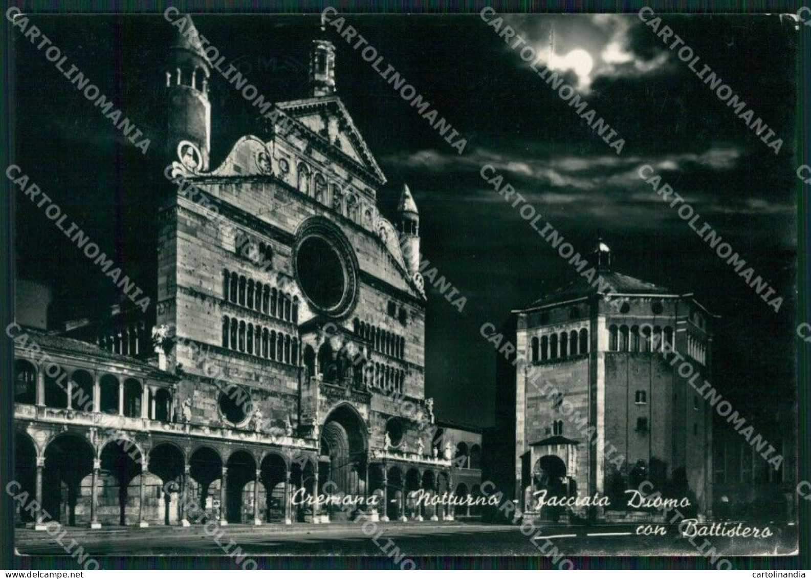 Cremona Città Duomo Chiaro Di Luna FG Foto Cartolina HB4816 - Como