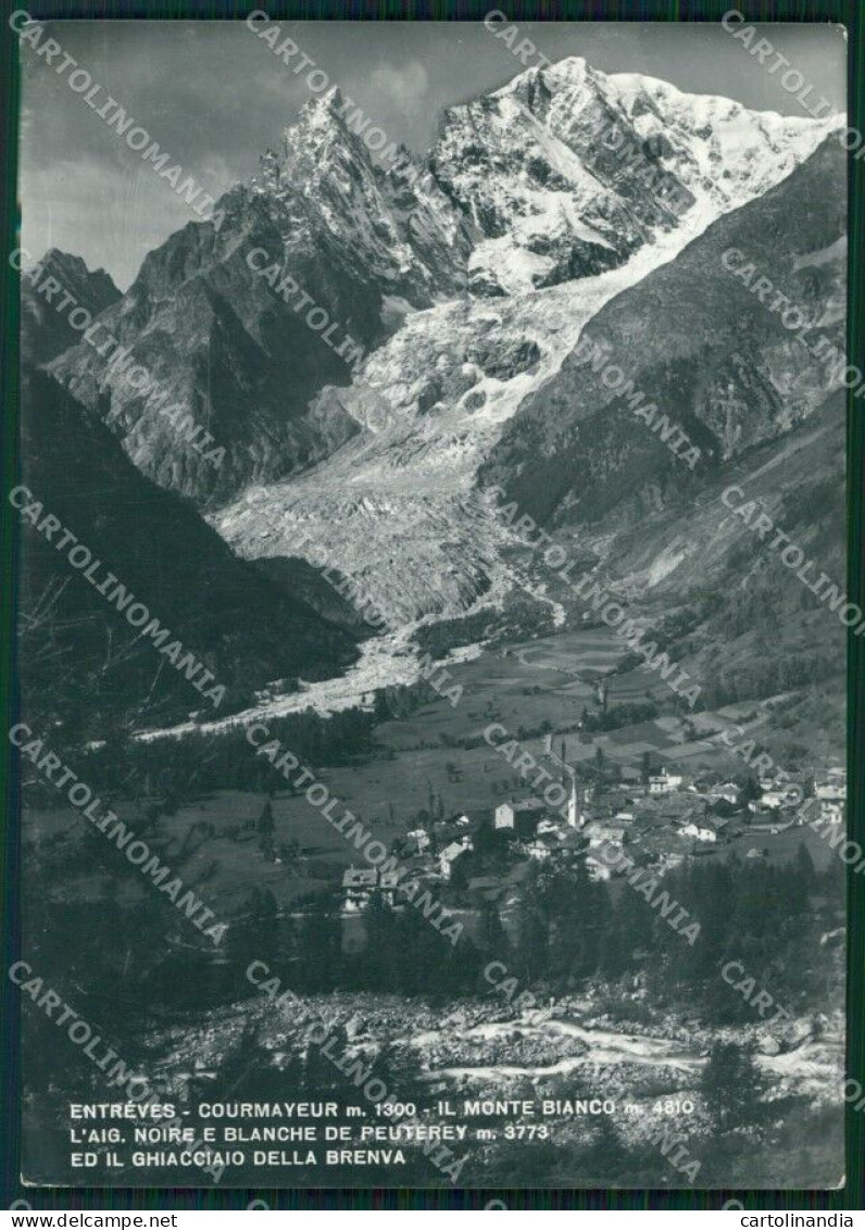Aosta Courmayeur Entréves Ghiacciaio Brenva FG Foto Cartolina HB4915 - Aosta