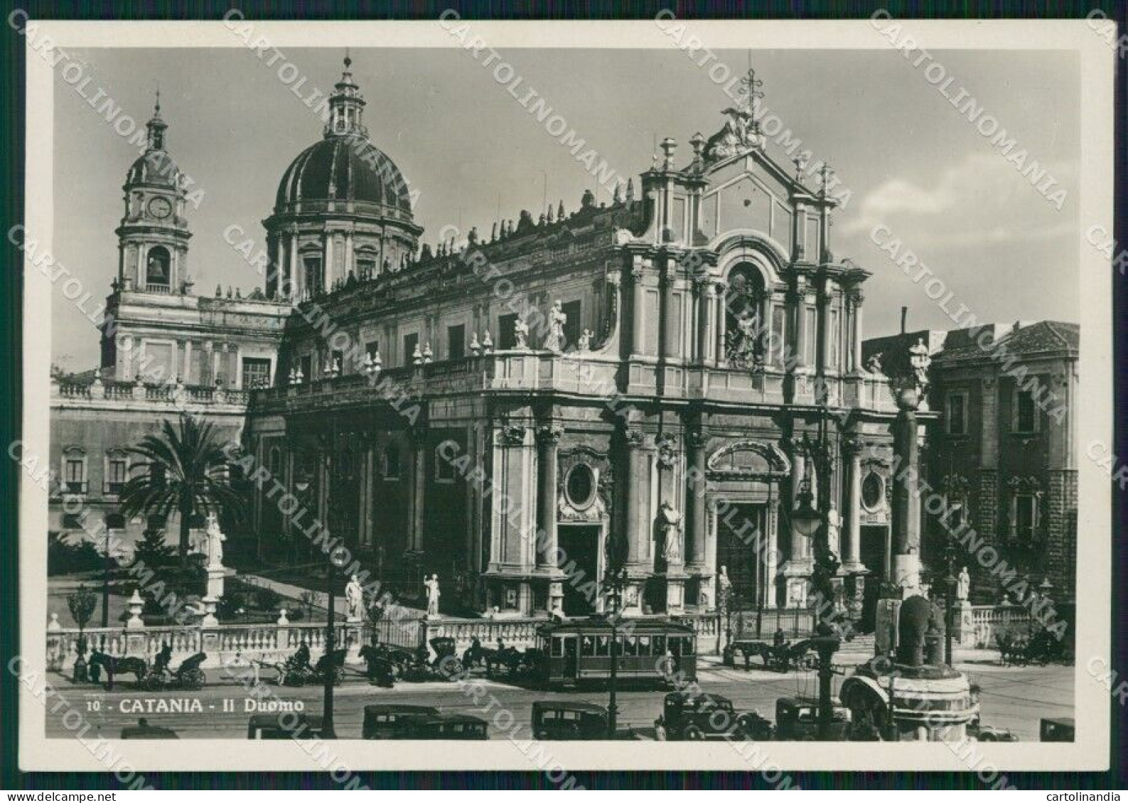 Catania Città Tram Auto FG Foto Cartolina HB4884 - Catania