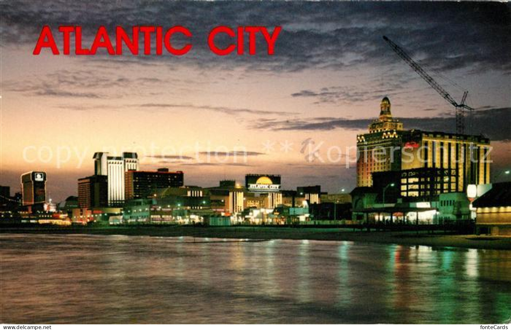 73130507 Atlantic_City_New_Jersey Promenade Nachtaufnahme - Sonstige & Ohne Zuordnung