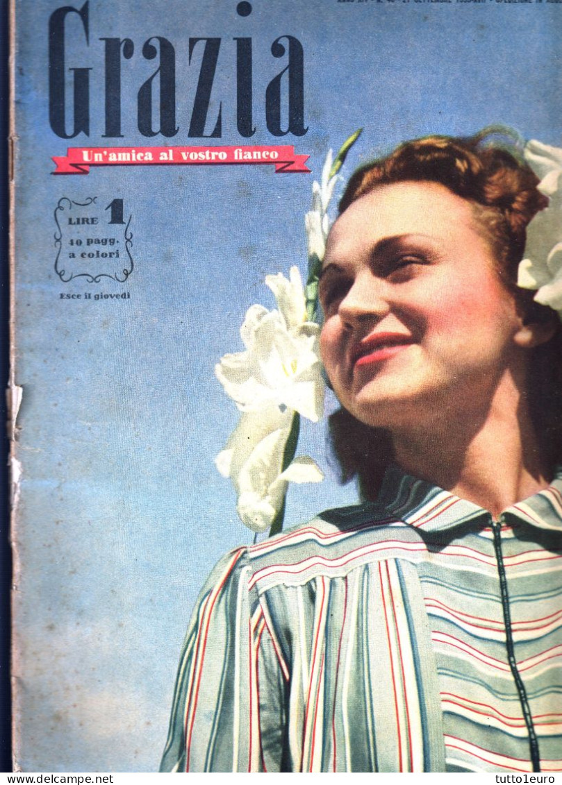 GRAZIA - RIVISTA ILLUSTRATA FEMMINILE DI MODA DEL 21 SETTEMBRE 1939 - IL N°46 IN ASSOLUTO - RARITA' (STAMP376) - Mode