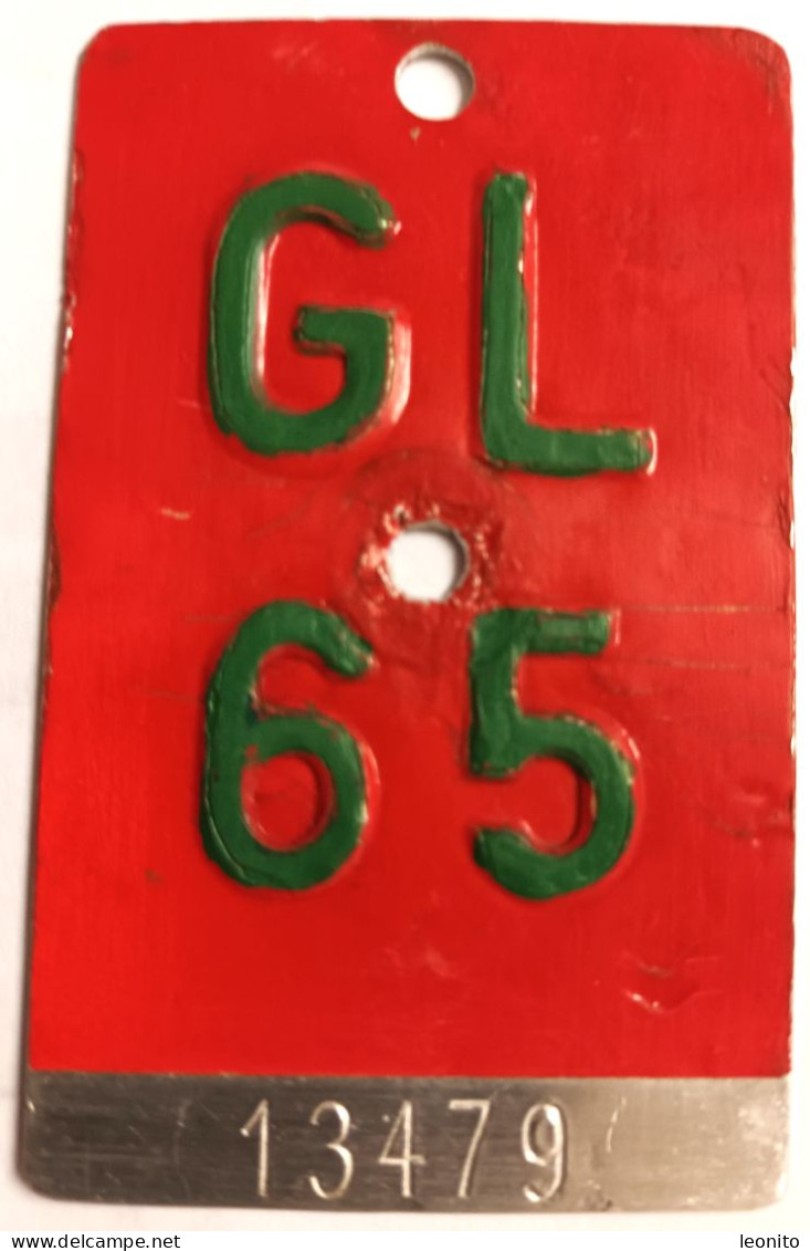 Velonummer Glarus GL 65 - Plaques D'immatriculation