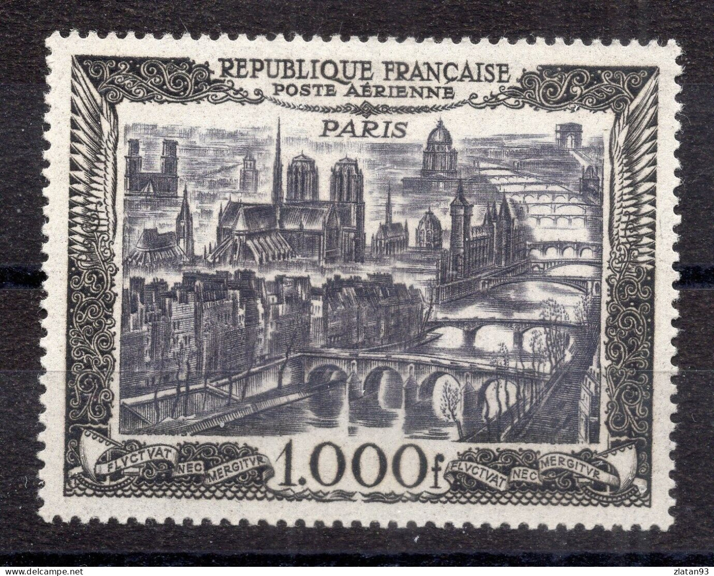 POSTE AERIENNE N°29 1000F Noir NEUF** - 1927-1959 Nuevos