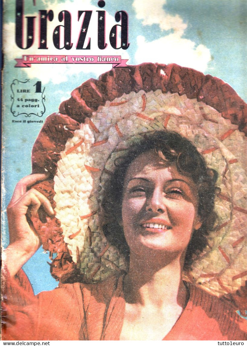 GRAZIA - RIVISTA ILLUSTRATA FEMMINILE DI MODA DEL 21 SETTEMBRE 1939 - IL N°46 IN ASSOLUTO - RARITA' (STAMP375) - Fashion