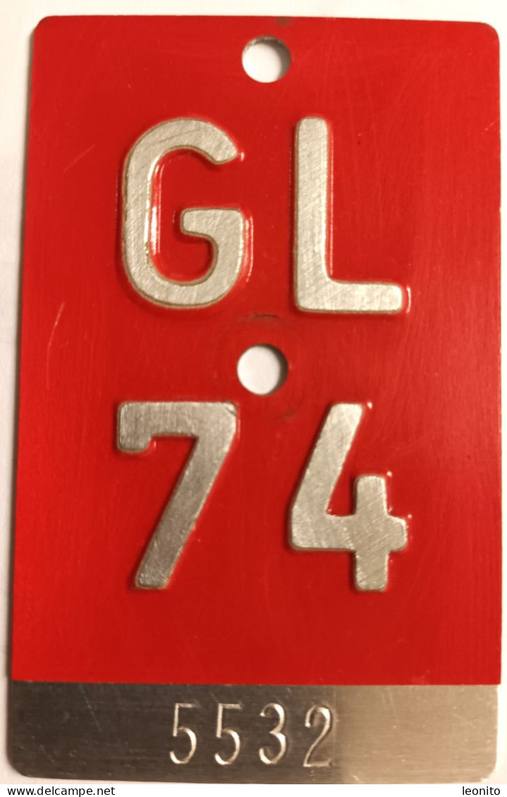 Velonummer Glarus GL 74 - Number Plates