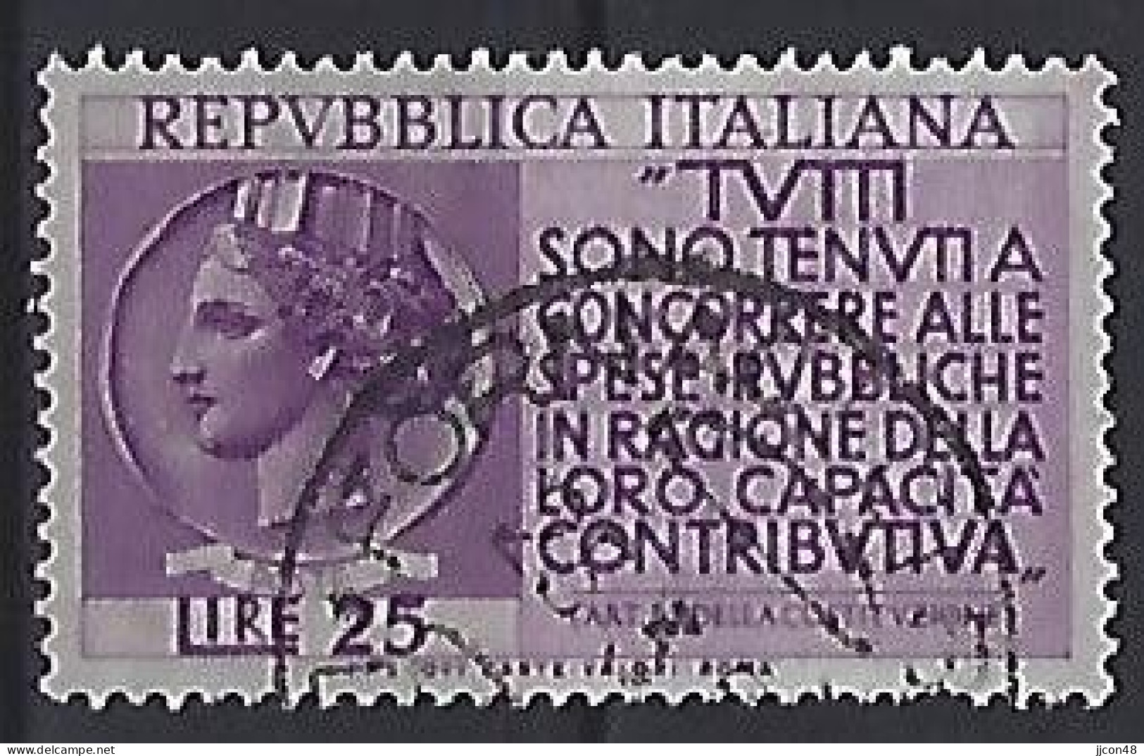 Italy 1954  Kampagne Fur Steuerehrlichkeit (o) Mi.910 - 1946-60: Used
