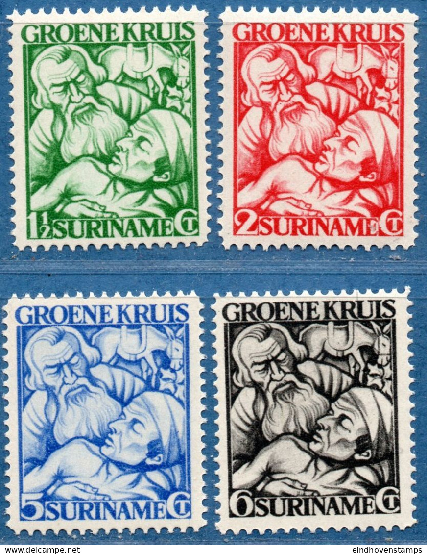 Suriname, 1929 Green Cross Society 4 Values MNH Health Care - Otros & Sin Clasificación