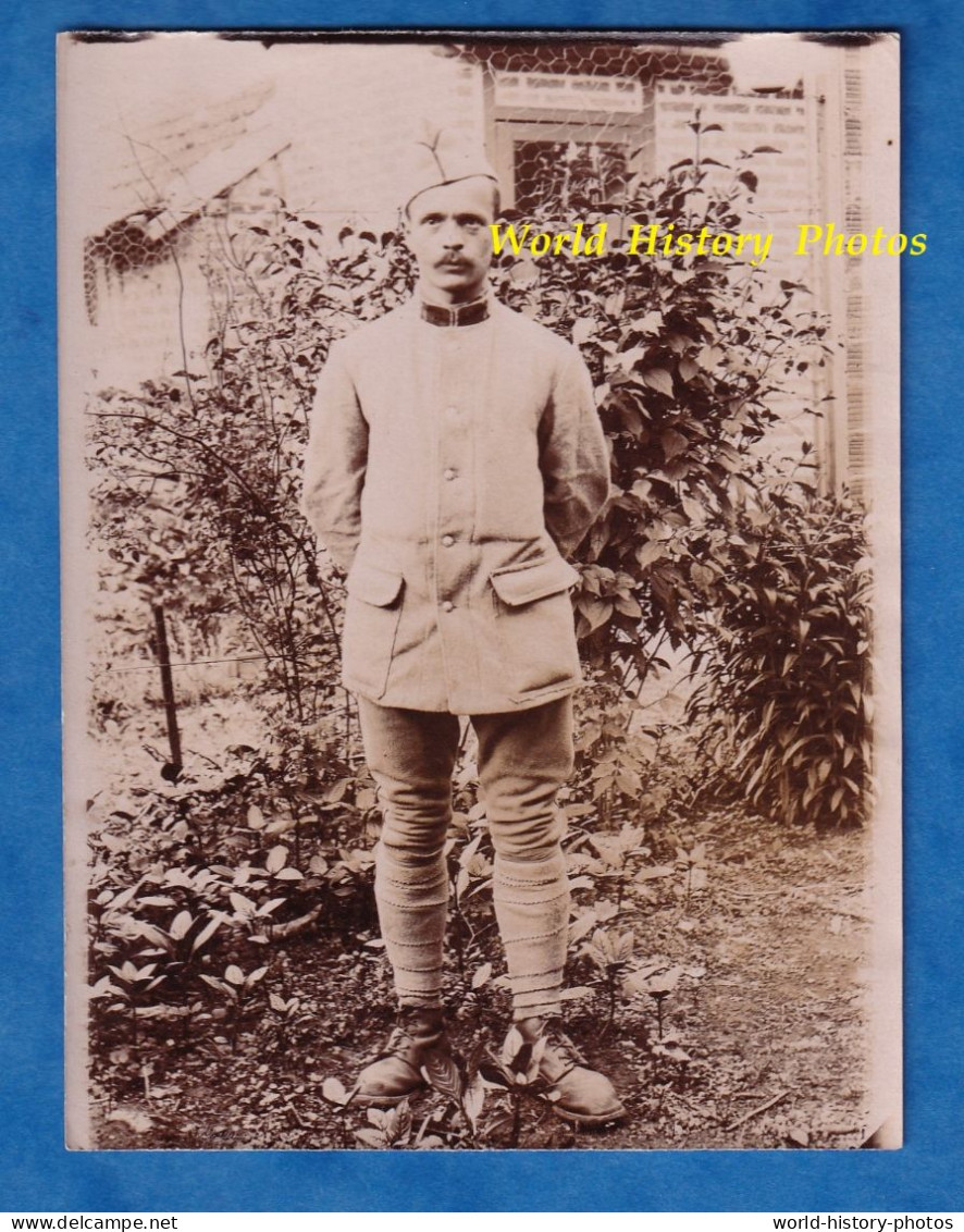 Photo Ancienne D'un Poilu - Portrait D'un Soldat Français Du 9e Régiment D' Artillerie ( Boutons ) Voir Zoom - 1917 - War, Military