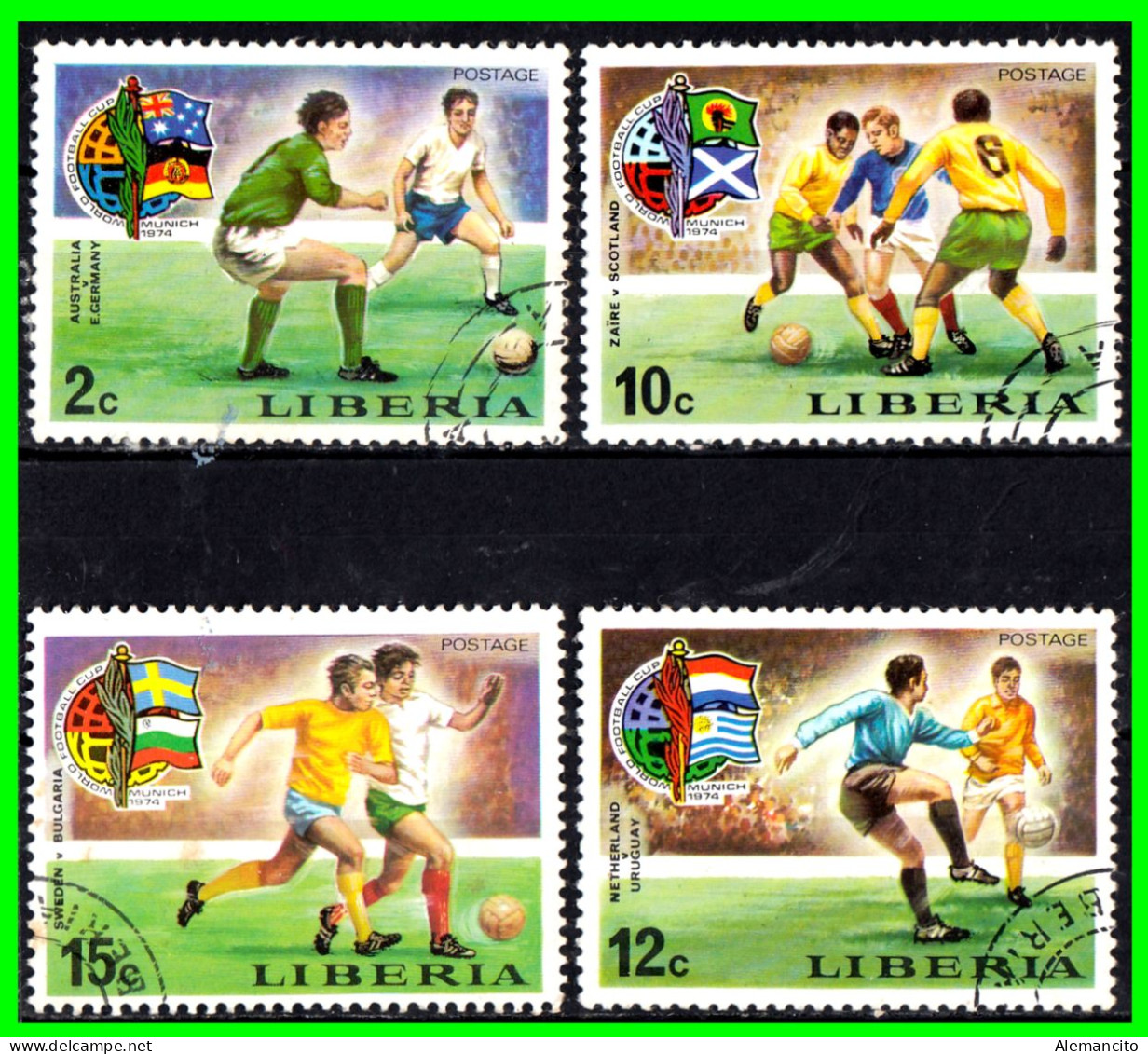 LIBERIA (  AFRIKA )  SELLOS AÑO 1974 MUNDIAL FUTBOL - Liberia