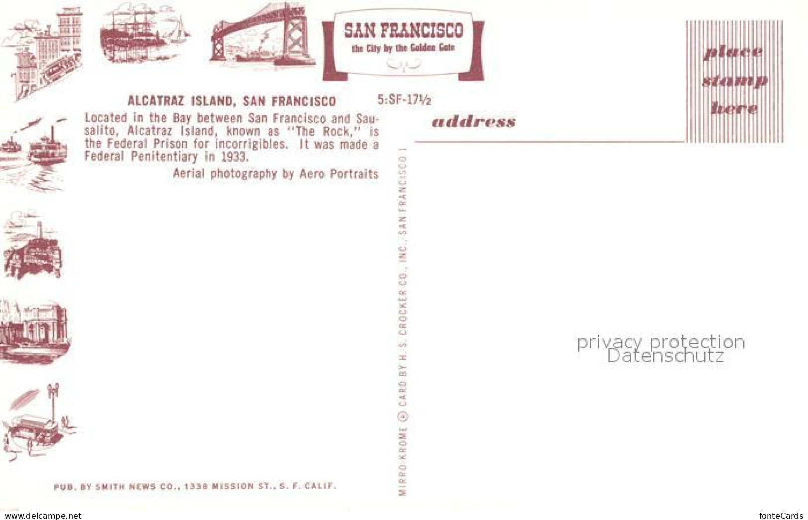 73277592 San_Francisco_California Fliegeraufnahme Alcatraz Island The Rock - Autres & Non Classés