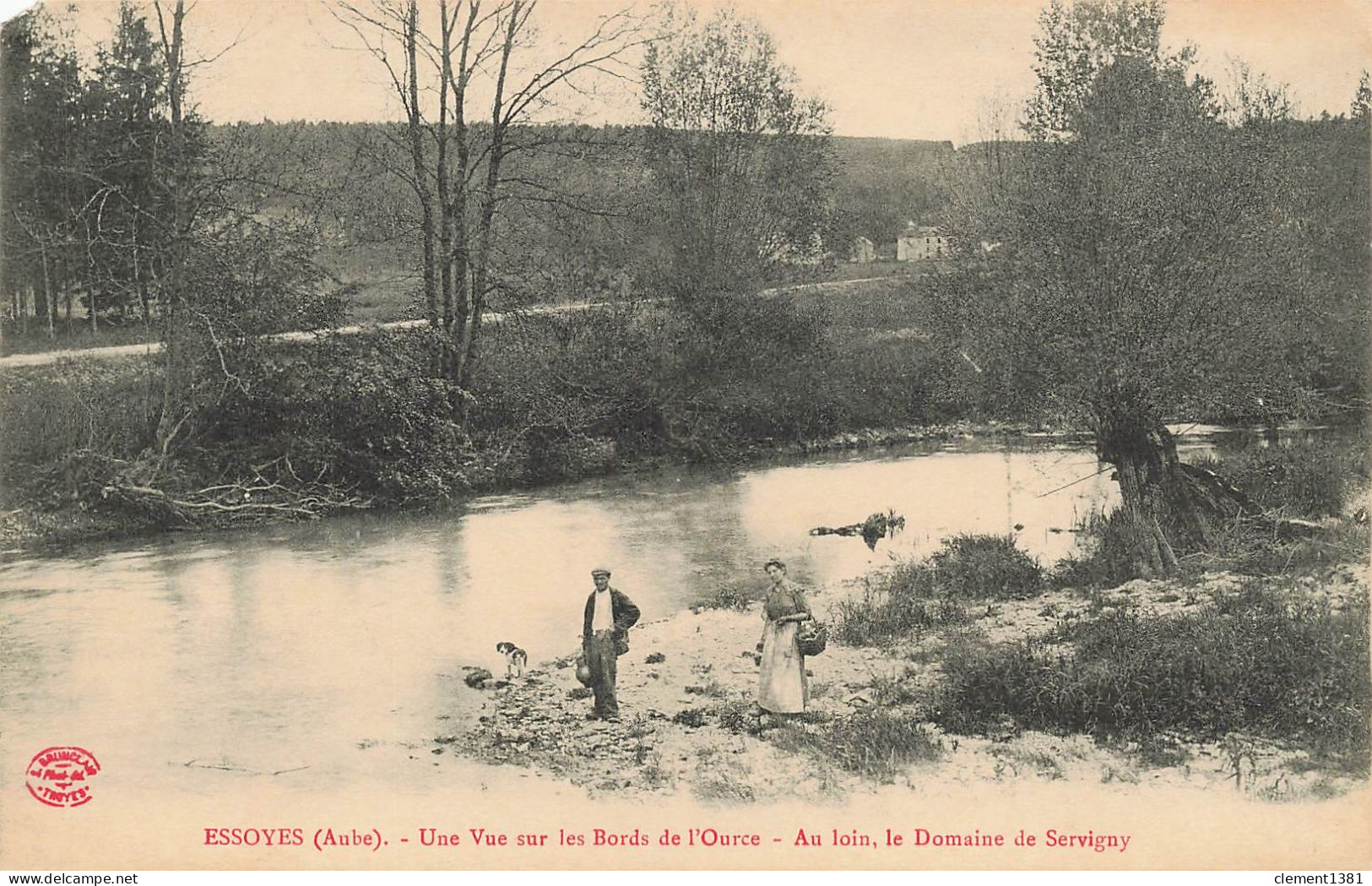 Essoyes Une Vue Sur Les Bords De L'ource Au Loin Le Domaine De Servigny - Essoyes