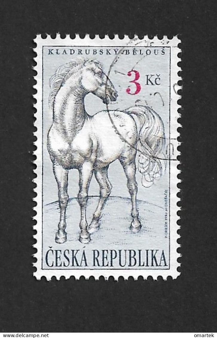 Czech Republic 1996 ⊙ Mi 123 Sc  2993 Kladruby Pferde, Horses. Tschechische Republik C.1 - Used Stamps