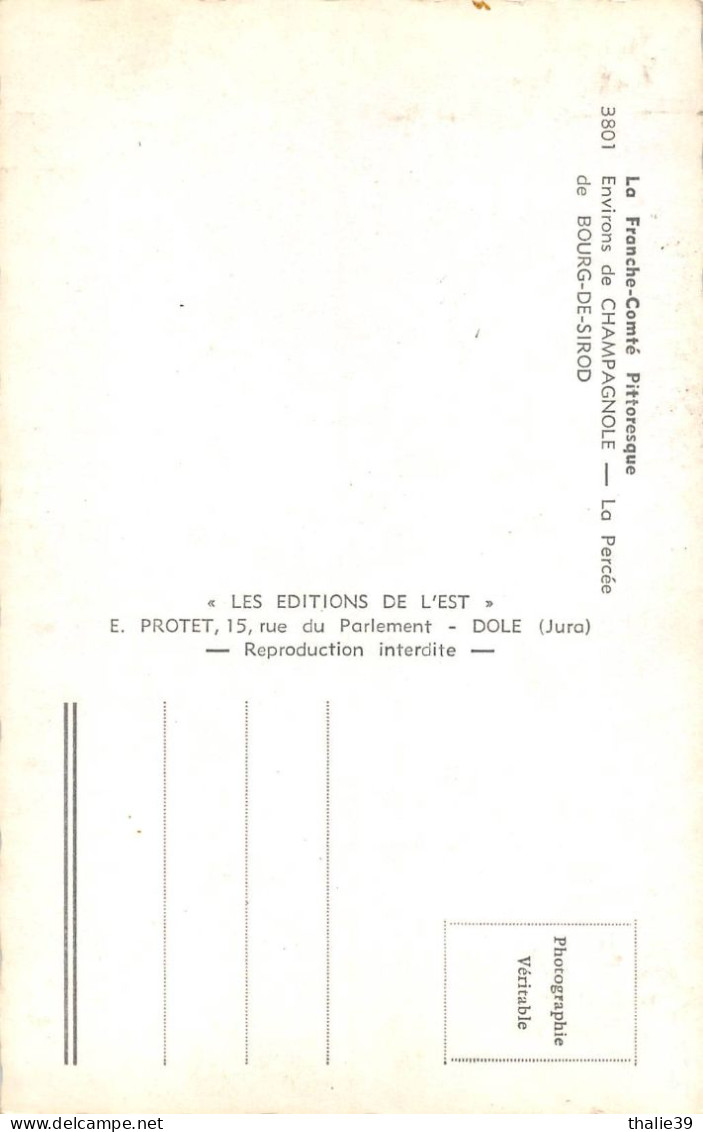 Sirod Bourg De Sirod La Percée Tunnel Canton Champagnole Protet - Autres & Non Classés