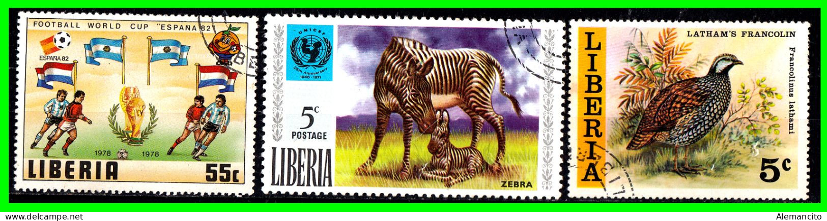 LIBERIA ( AFRIKA )  SELLOS AÑO 1970 TEMATICA FAUNA - Liberia