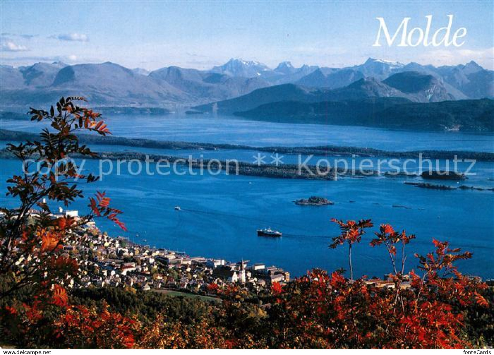 73247762 Molde Utsikt Over Byen Med Romsdalsfjellene I Bakgrunnen Molde - Norway