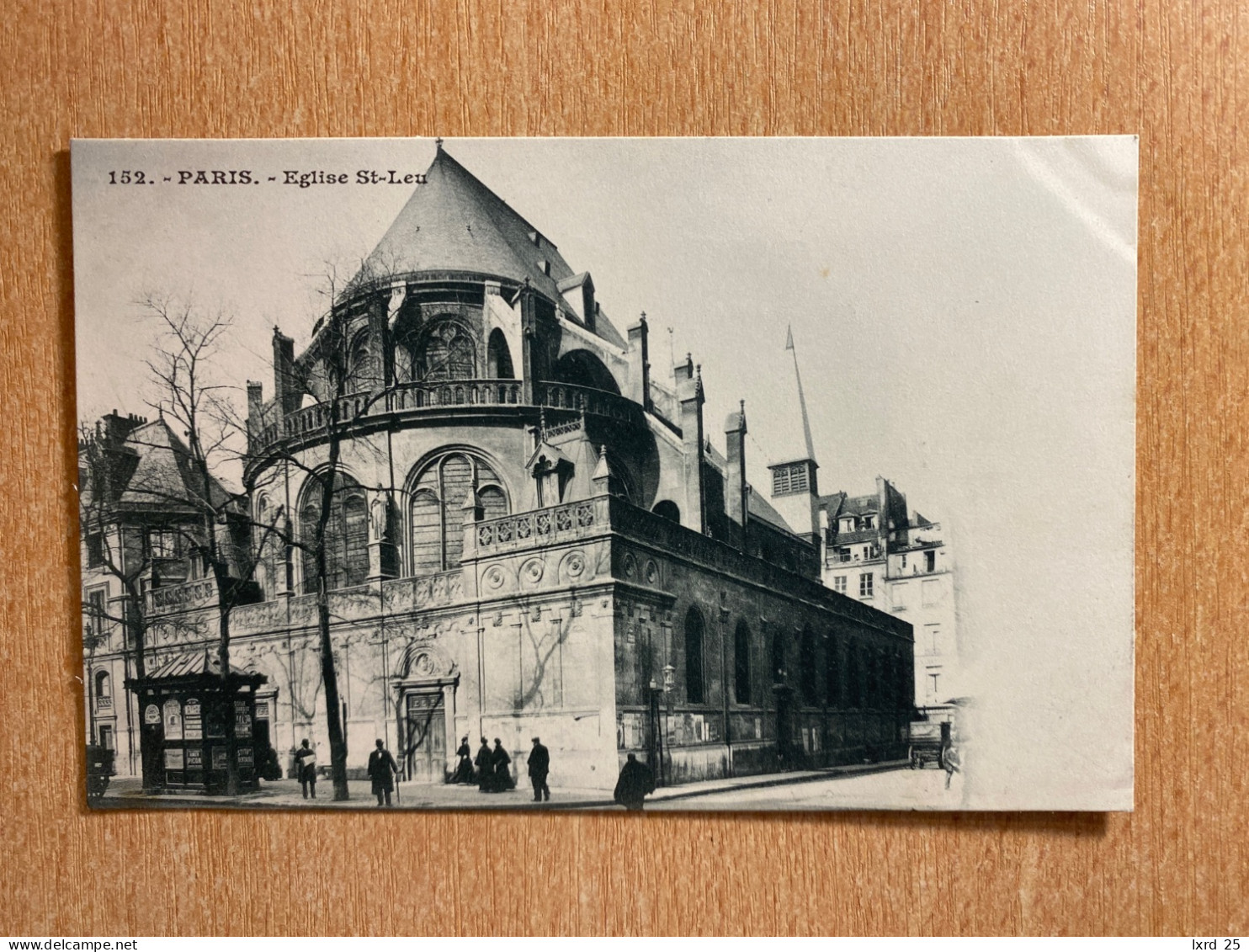 CPA Animée Paris Église Saint Leu - Dos Non Divisé - Andere Monumenten, Gebouwen