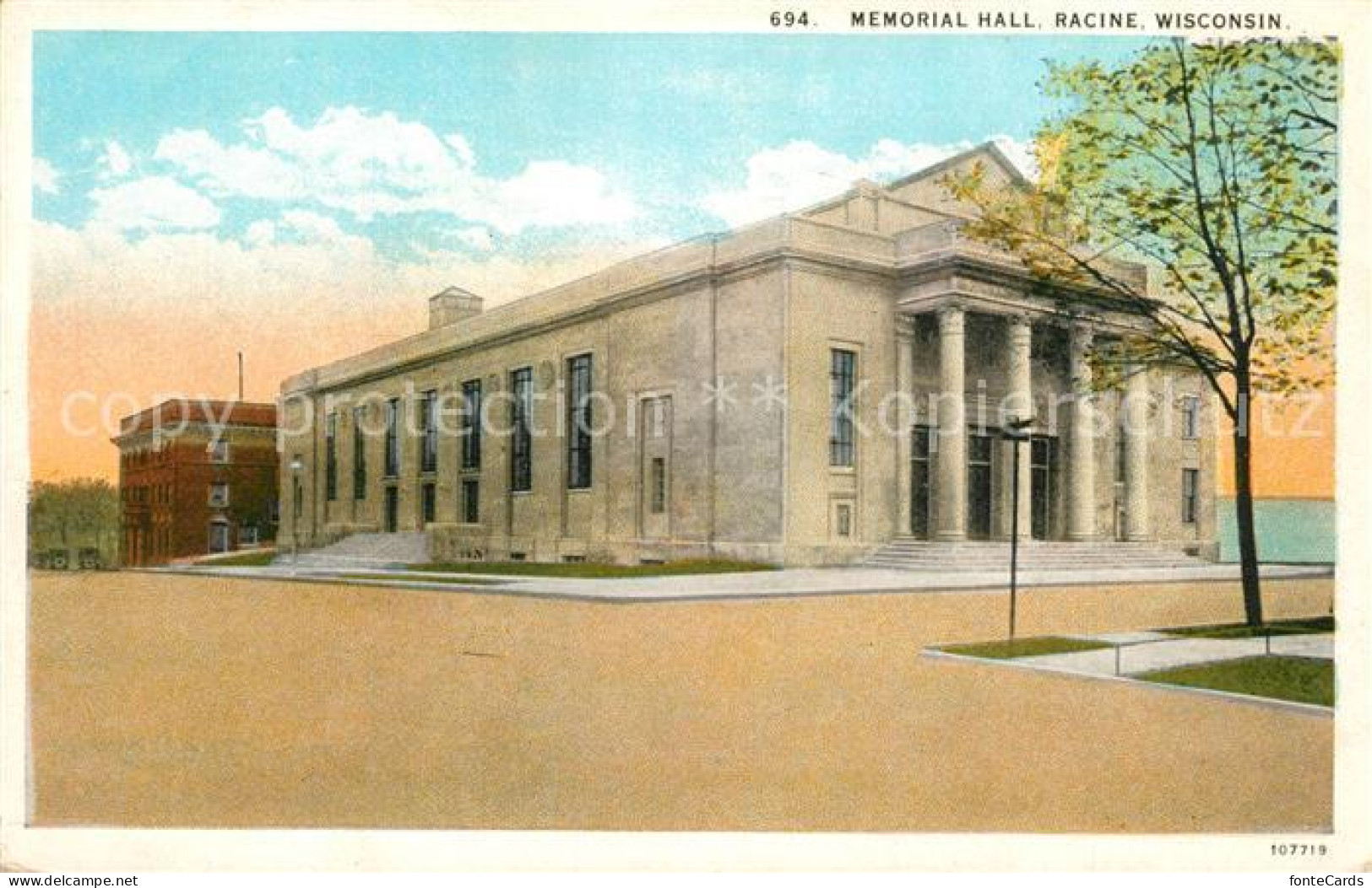 73243373 Racine_Wisconsin Memorial Hall - Altri & Non Classificati