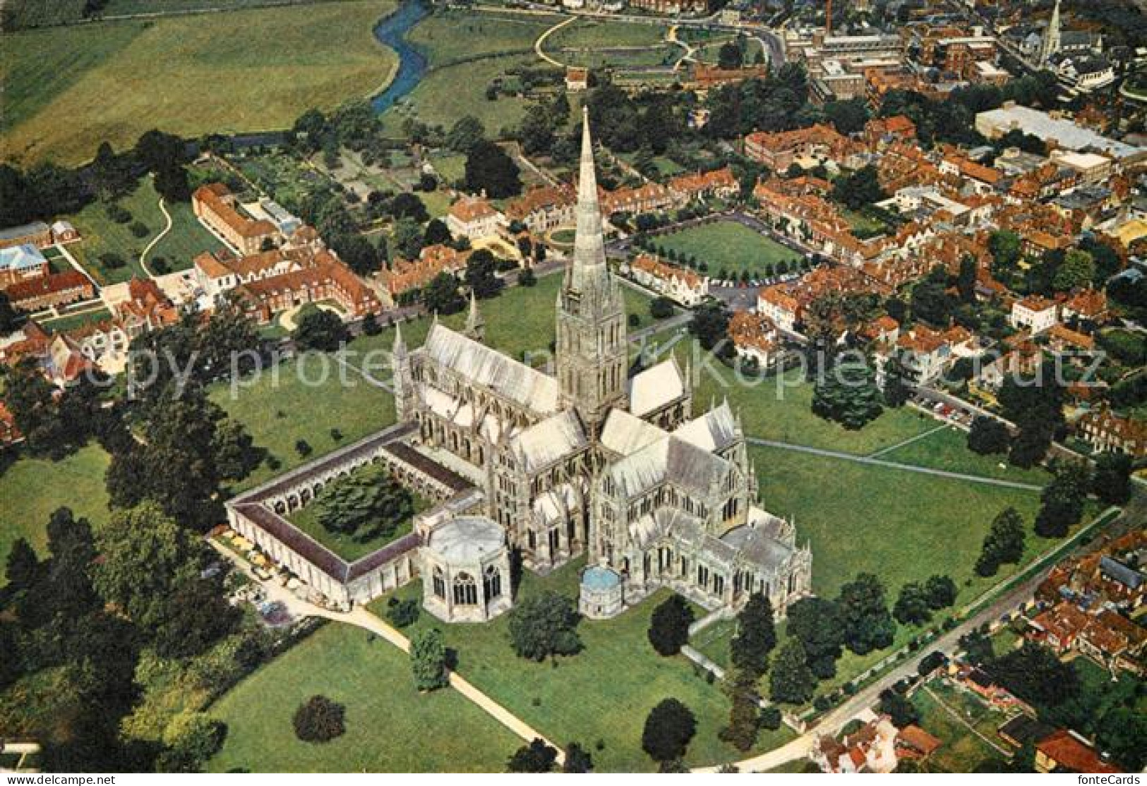 73231811 Salisbury Wiltshire Fliegeraufnahme Cathedral   - Otros & Sin Clasificación