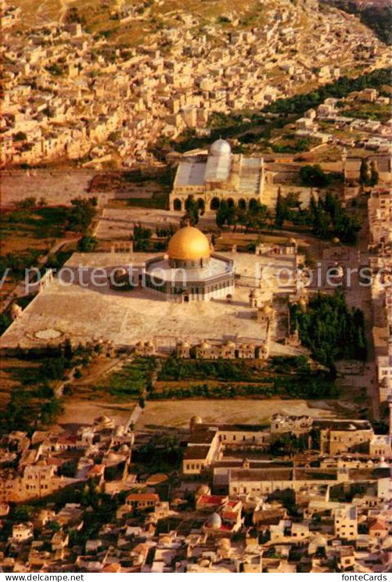 73164818 Jerusalem Yerushalayim Fliegeraufnahme Old City Temple Mount Mosque Aks - Israël