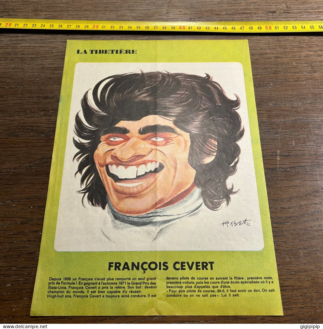 FRANCOIS CEVERT Portrait Caricature - Colecciones