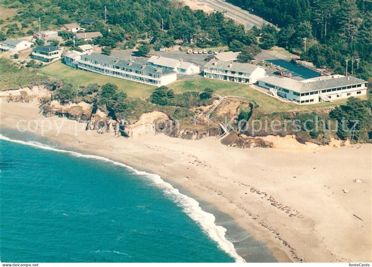 73159766 Depoe_Bay Surfrider Motel Family Apartments Aerial View - Autres & Non Classés