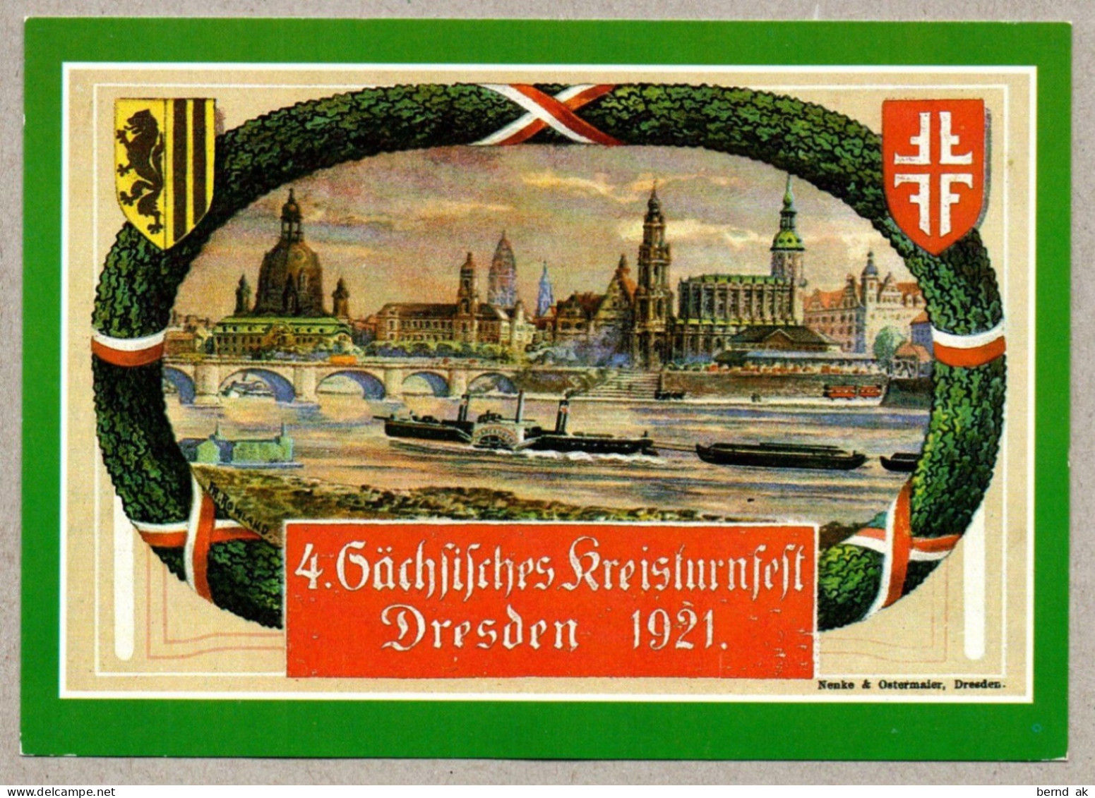 A0111a} BRD  - AK:  Dresden - 4. Sächsisches Kreisturnfest 1921 - Dresden