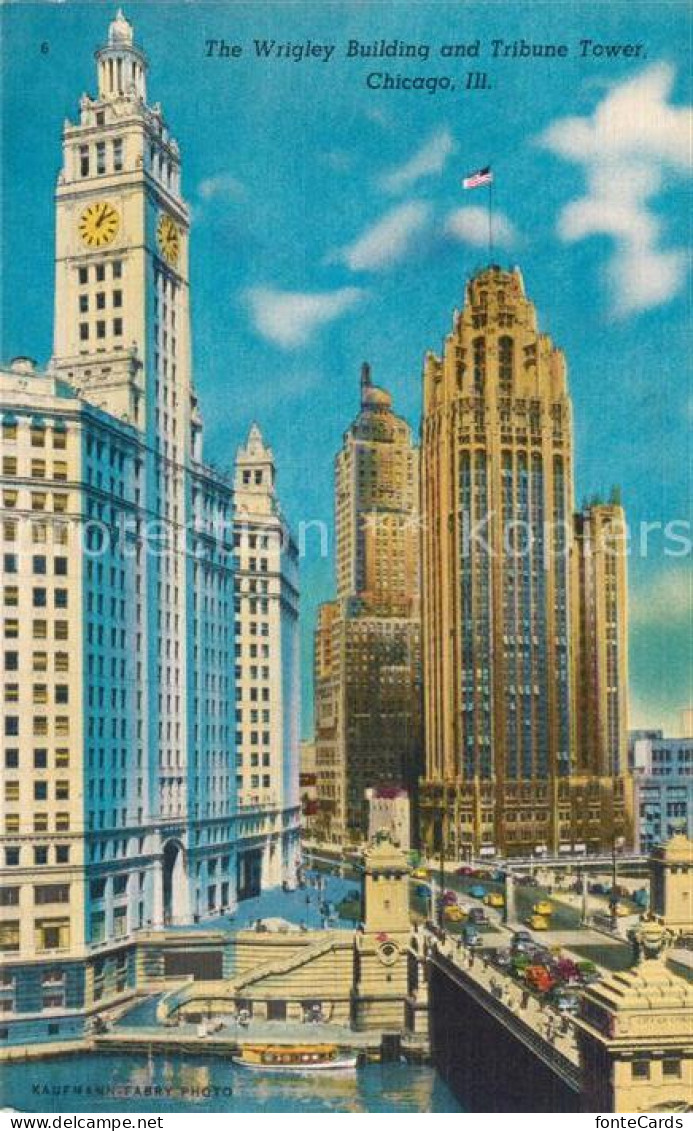 73153926 Chicago_Illinois Wrigley Building And Tribune Tower - Sonstige & Ohne Zuordnung