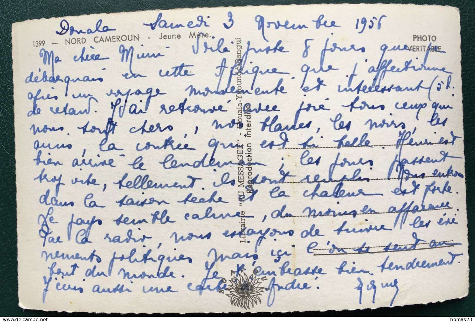 Nord Cameroun, Jeune Mère, Lib "Au Messager", N° 1399 - Kamerun