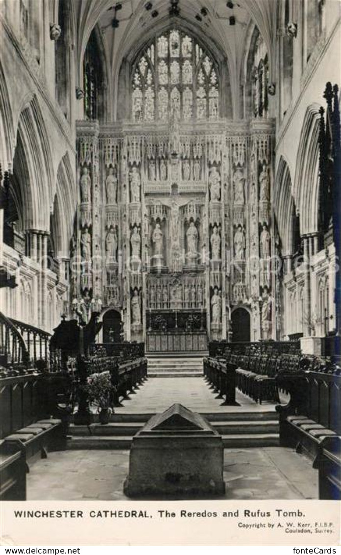 73146669 Winchester Winchester Church The Reredos And Rufus Tomb Winchester - Other & Unclassified