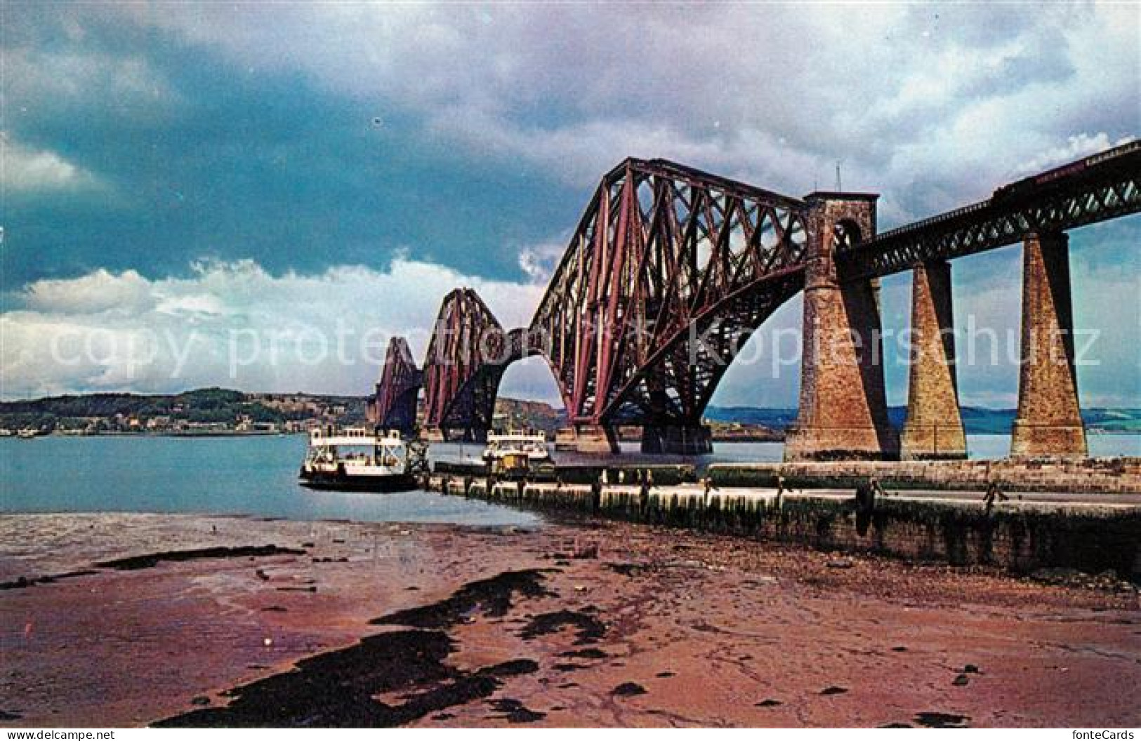 73143608 North Queensferry Forth Bridge Crossing The Firth Of Forth River Railwa - Altri & Non Classificati