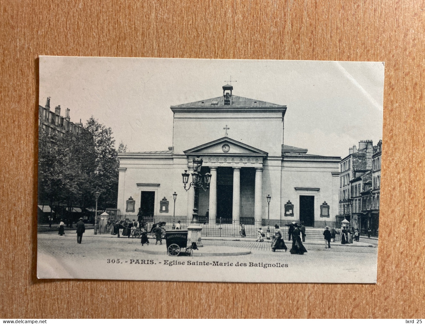 CPA Animée Paris Eglise Sainte Marie Des Batignolles - Dos Non Divisé - Altri Monumenti, Edifici