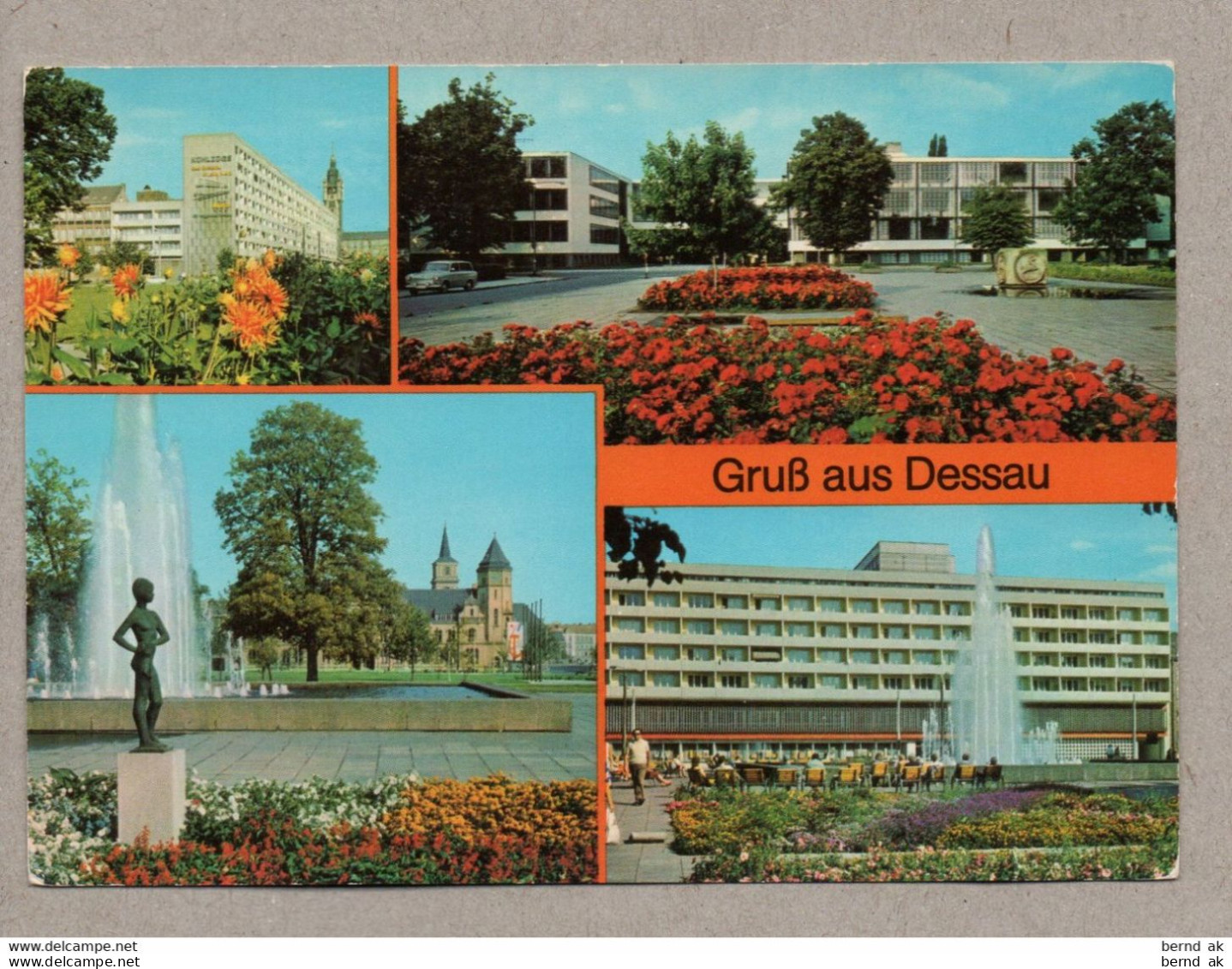 A0844} BRD  - AK:  Dessau - Bauhaus, Post, Hotrl "Stadt Dessau" - Dessau