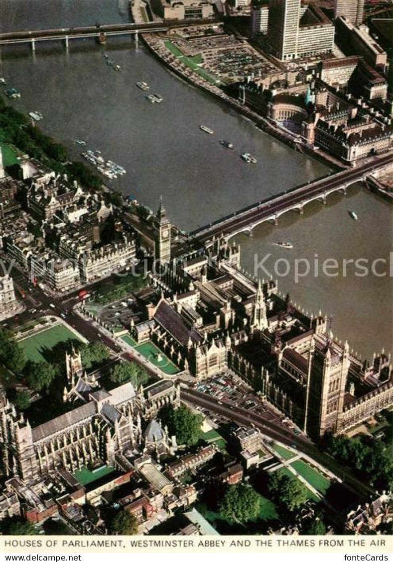 73133040 London Houses Of Parliament Westminster Abbey And The Thames From The A - Altri & Non Classificati