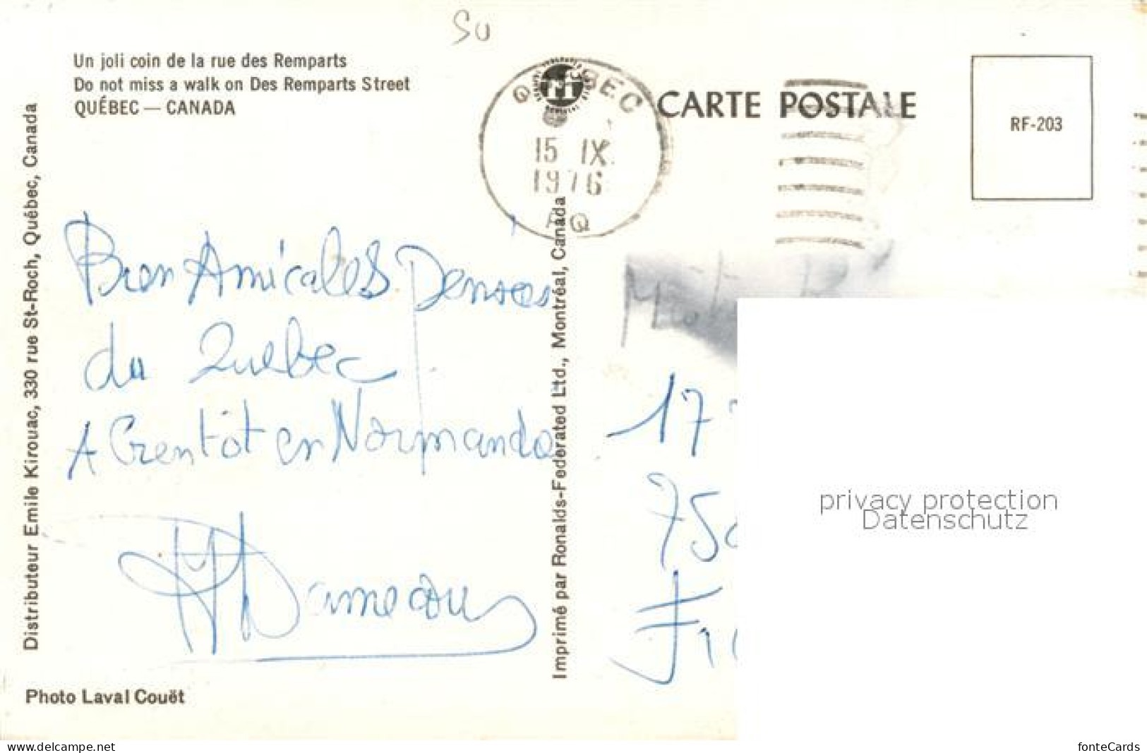 73132857 Quebec Joli Coin De La Rue Des Remparts Des Canons Chateau Frontenac Qu - Non Classificati