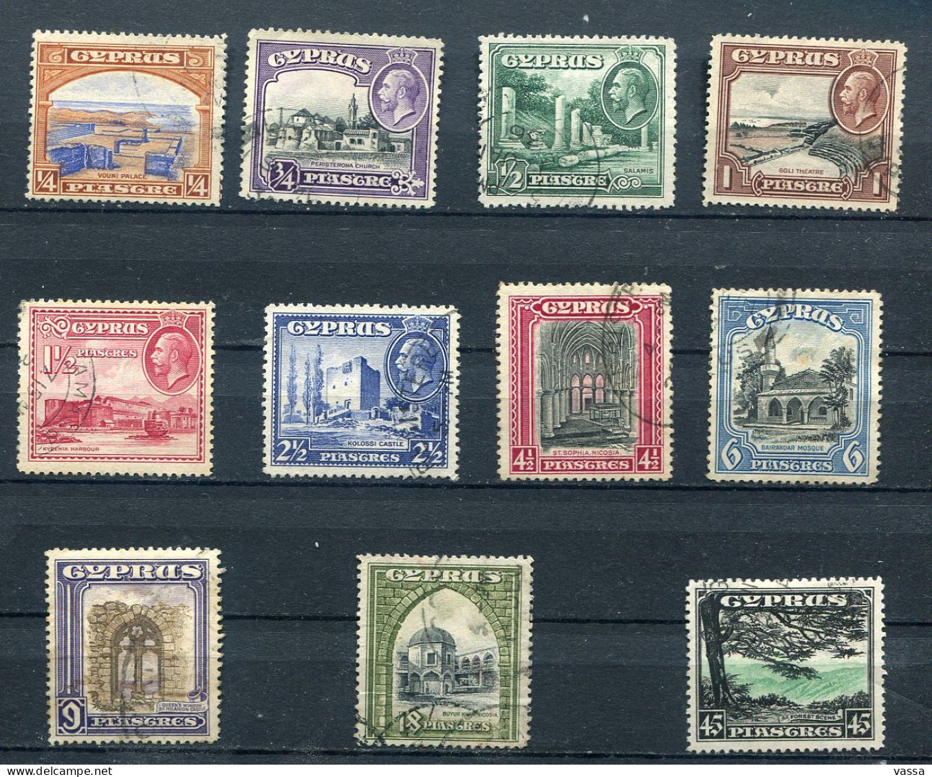 CYPRUS 1934 Set SG 133 - 143  Cancelled Lightly  - Cat £170 - Landscapes & Buildings .CHYPRE ZYPERN - Cyprus (...-1960)
