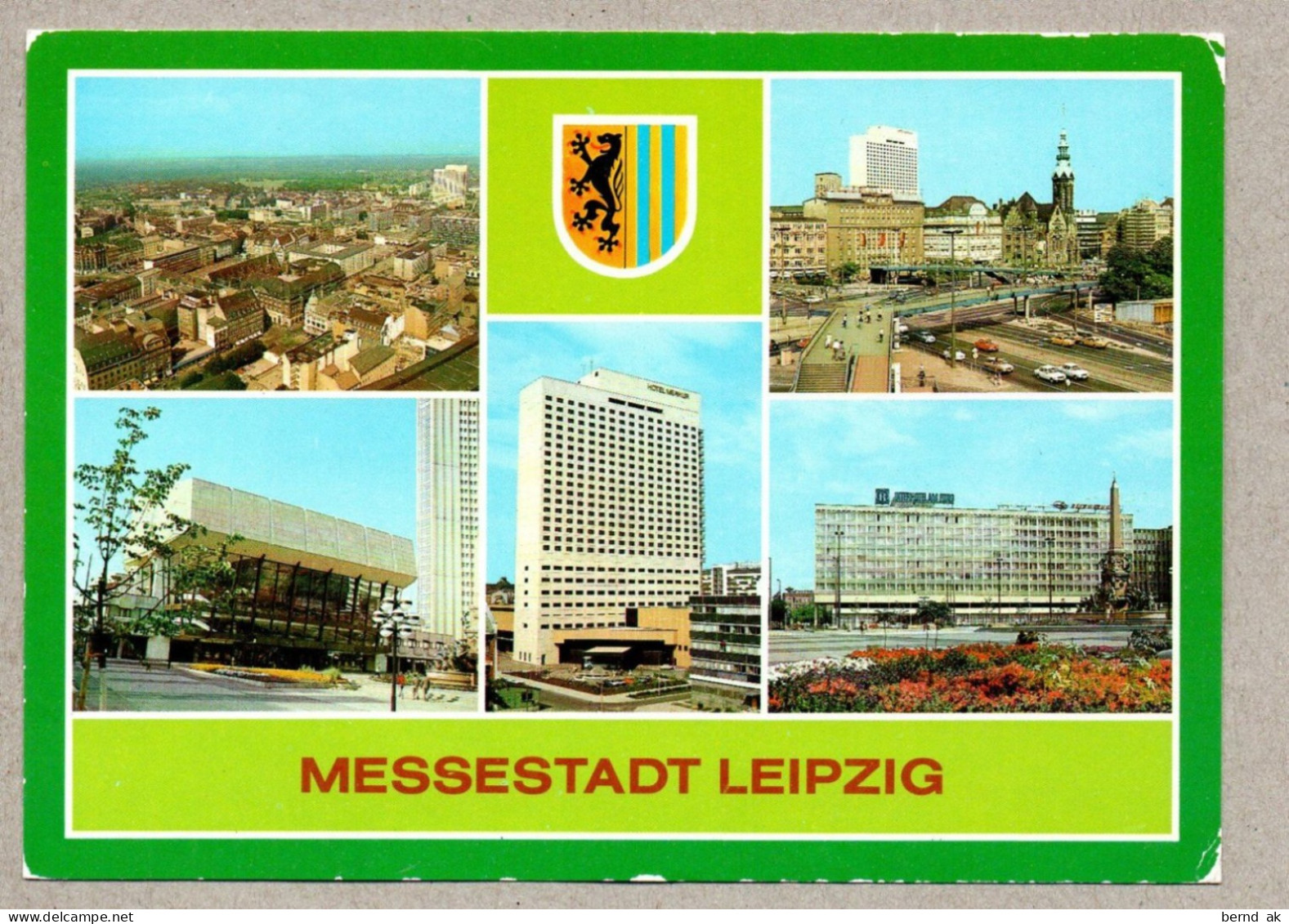 A0242} BRD  - AK (DDR-Zeit):  Leipzig - Gewandhaus, Hotel Merkur, Interhotel "Am Ring" - Leipzig