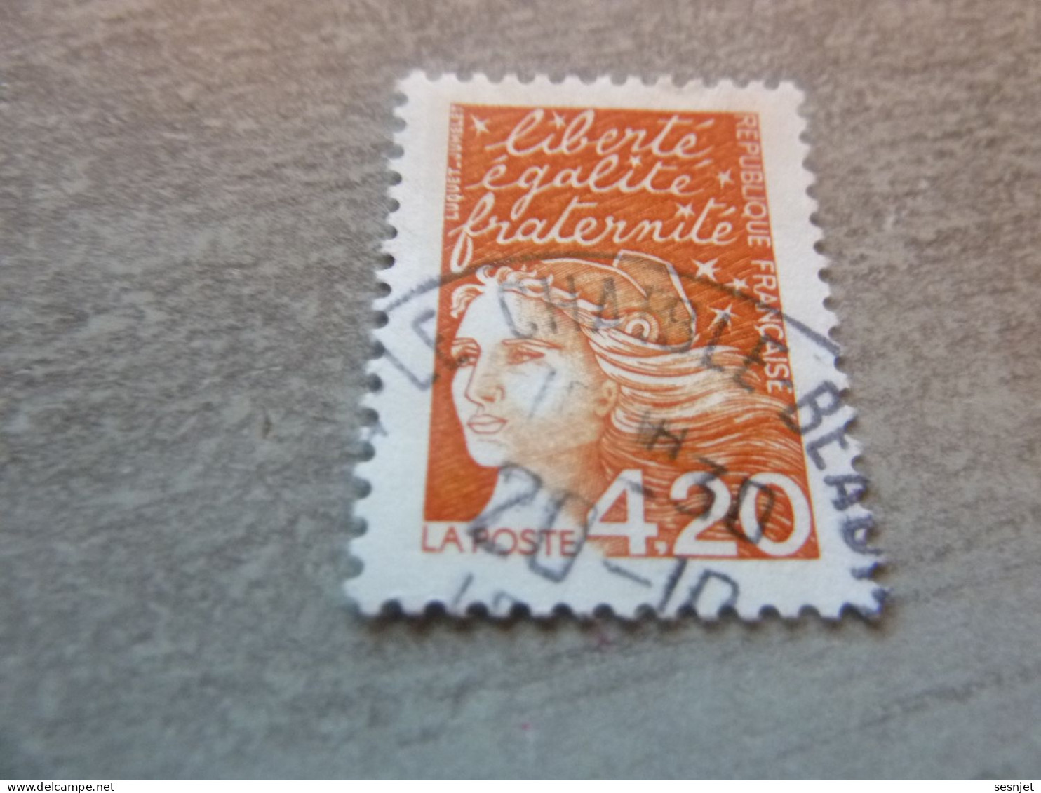 Marianne De Luquet - 4f.20 - Yt 3094 - Orange Foncé - Oblitéré - Année 1997 - - Gebraucht