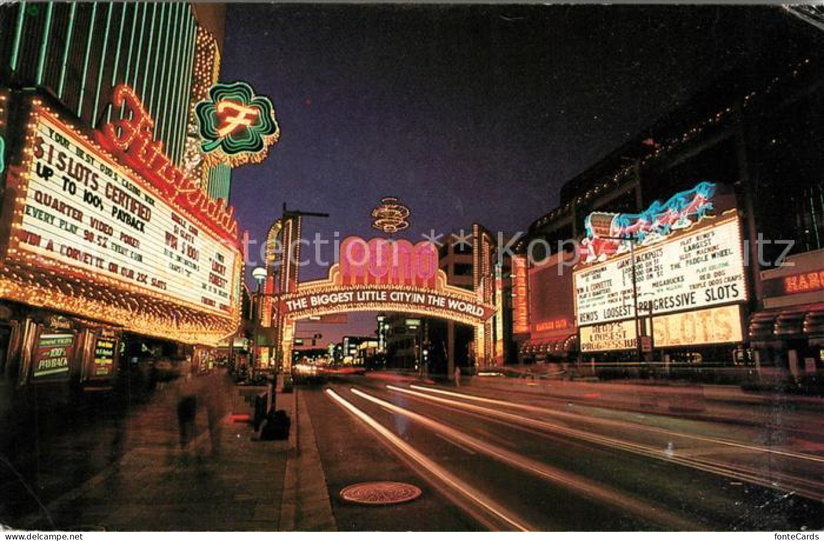 73131752 Reno_Nevada Reno Arch Fitzgeralds Casino Hotel At Night - Other & Unclassified