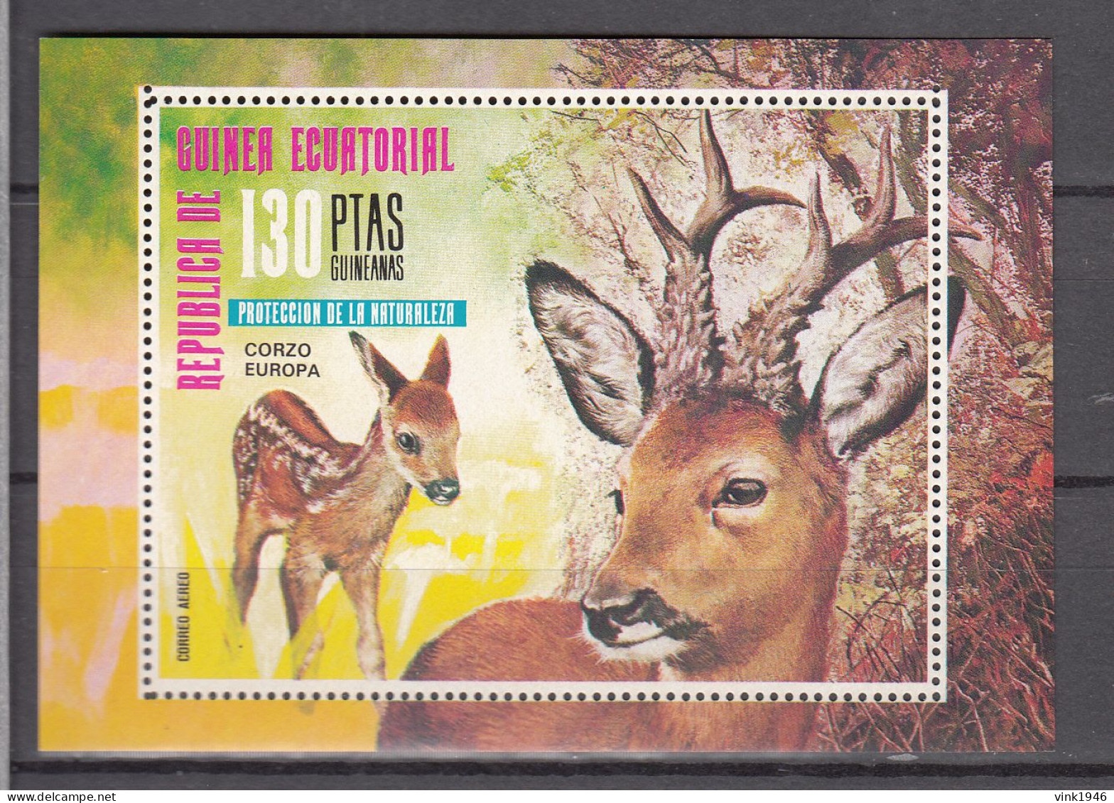 Eq Guinea 1976,1V In Block,hert,deer,MNH/Postfris(L4463) - Selvaggina
